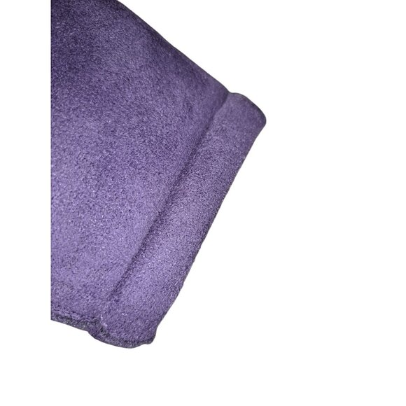 GAP Baby Girl Purple Faux Suede Sherpa Coat Jacket 18-24mo Double Breasted - Picture 3 of 7